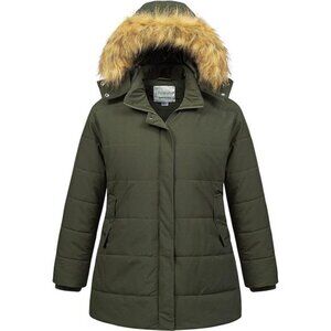 Women's Plus Size Winter Coat Waterproof Long Puffer Jacket